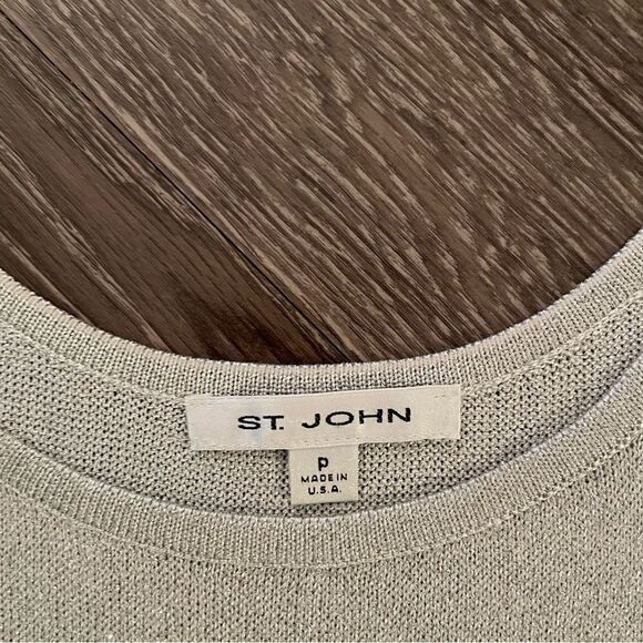 St. John sleeveless silver sweater - Picture 7 of 11